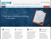 Tablet Screenshot of metrixmedical.com